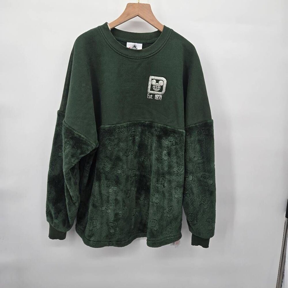 Disney Spirit Jersey Size Medium Fleece Green Soft Mickey